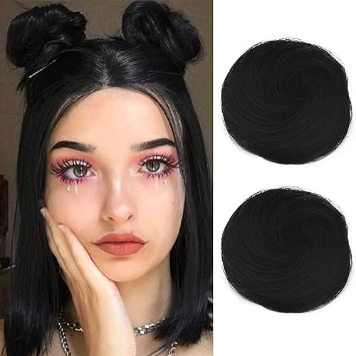2 extensiones de moño para cabello con clip de pinza de REECHO accesorio de peluca extensiones de peinado hacia arriba para mujeres y niñas paquete