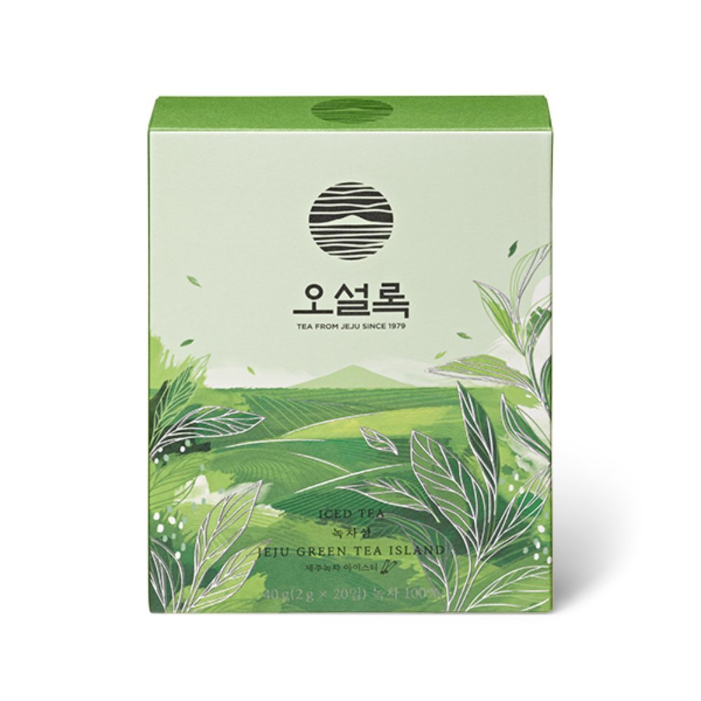 Osulloc Iced Tea Moonlight Island Blended Organic Green Tea Korean Pear Flavor 40g (2g x 20ea Stick Tea-bags)