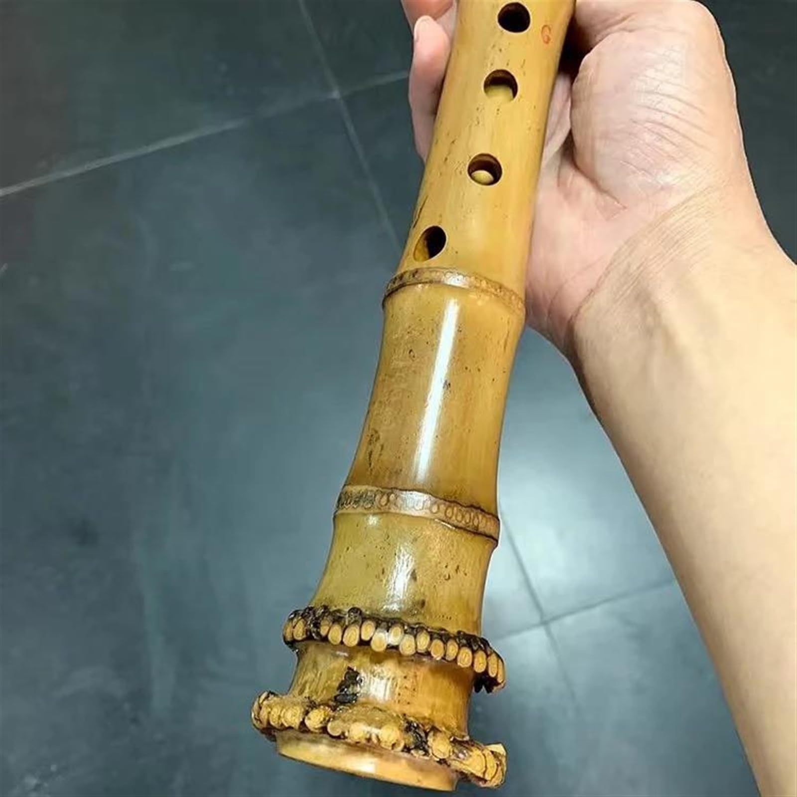 Flûte chinoise traditionnelle en bambou faite à la main à 8 trous Xiao G/F Tone Instrument de musique pour débutant Touche Fa