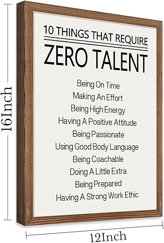 Miniatura 2 de Arte inspirador de pared de oficina, 10 cosas que requieren cero talento, impresiones en lienzo, imágenes con citas de empresario, carteles