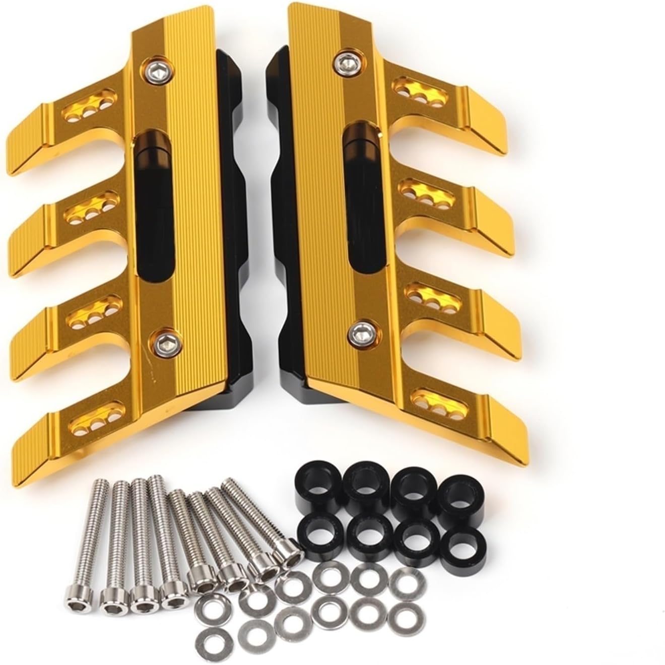 for Kawasaki Ninja ZX6R ZX-6R ZX6RR Motorcycle Mudguard Front Fork Protector Guard Block Front Fender Slider Accessories Side Guard CNC Aluminum Multiple Colour (Color : Gold)