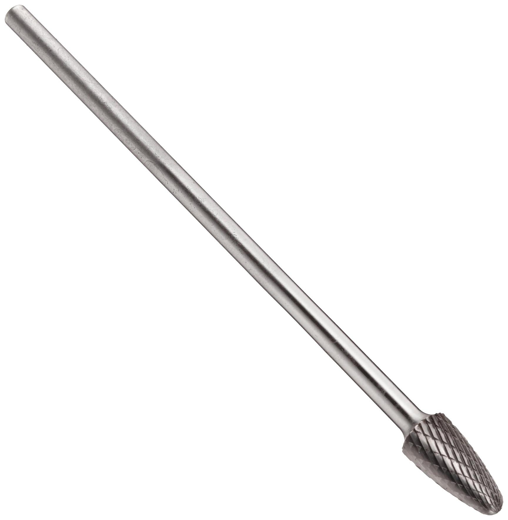 Carbide Bur - Tree Shape, DBL Cut 1/4" x 5/8" x 1/4" Ext. Shank - SF-1L6