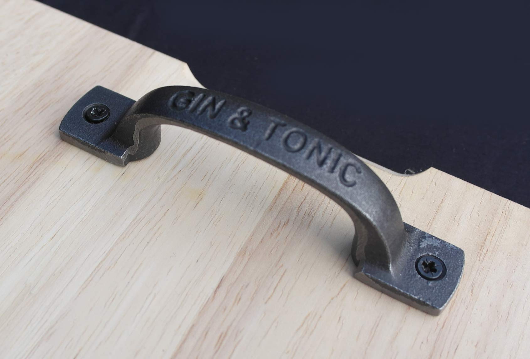 Thorness Cast Iron Antique Square D Gin and Tonic Handle