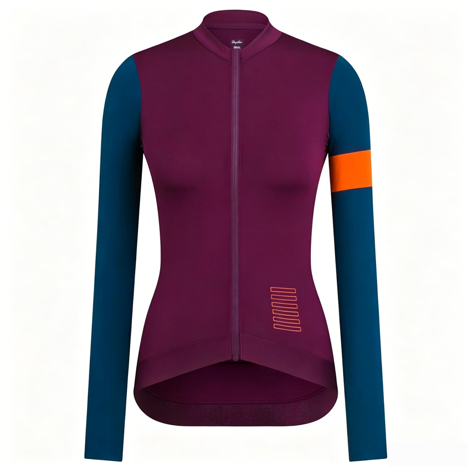Camiseta de ciclismo de manga larga térmica de lana de las mujeres para otoño invierno, top de bicicleta de lana gruesa cálida para ciclismo de montaña de carretera, Purple-XXL