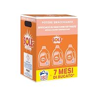 Sole Detersivo Lavatrice Potere Smacchiante 183 Lavaggi, Formula igienizzante