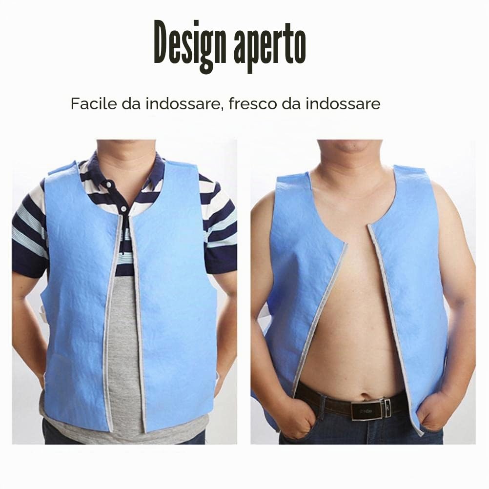 Gilet rinfrescante, unisex, estivo, per la pesca, il ciclismo, lo chef, Blu, Taglia unica