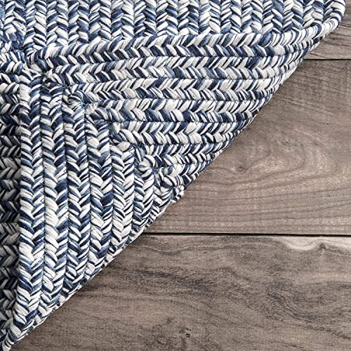 Image of Home Handwoven Cotton Rectangular (4x6 feet Rectangular Carpet) Rug, Natural Fibres, Braided Reversible Carpet for Bedroom Living Room Dining Room (4x6 feet Rectangular Carpet)