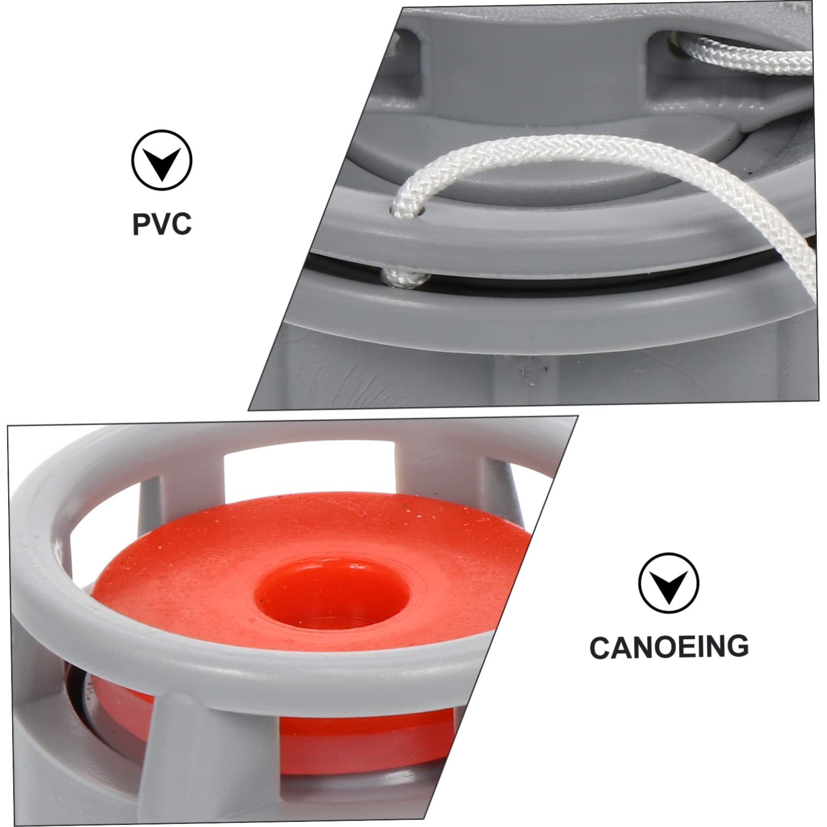 ifundom Valvola Dell'aria Del Kayak Gonfiabile Valvole Barca Sostituzione Accessori Per Barche Gonfiabili Adattatore Pompa Aria Pratica Grey Protezione Ambientale in Pvc