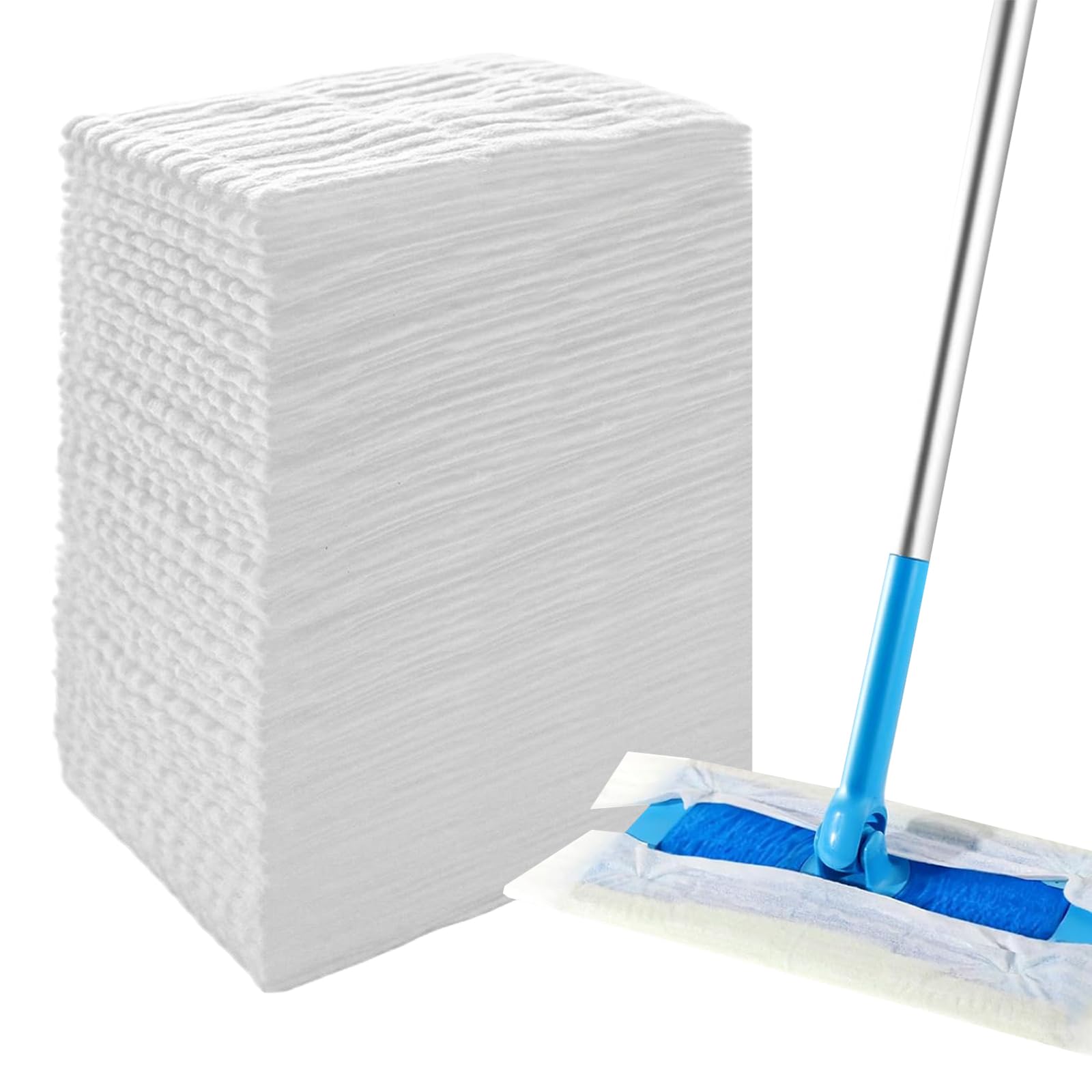 Uoxmiy 60 Pcs Disposable Dusting Cloths, Dry Sweeping Cloths Pads Duster Refills Compatible with Flash Speedmop for Floor Mopping and Cleaning