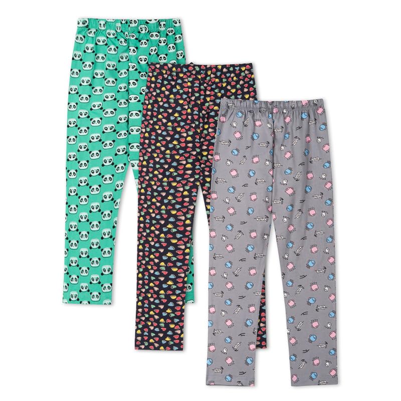 Image of Real Basics Girls Cotton All Over Print Pajamas(Pack of 3)