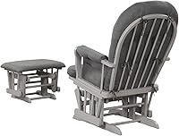 Vista 3 de Angel Line Grayson - Planeador y otomano, gris, gris oscuro