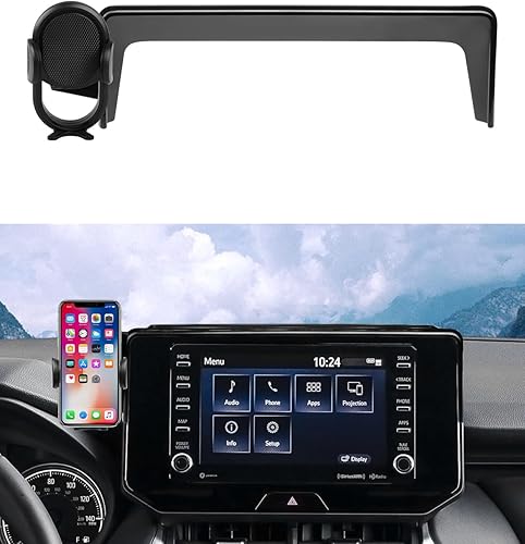 Miniatura 1 de Autorder Soporte de teléfono de coche para Toyota Venza XU80 LE XLE 2021 2022 2023, accesorios para soporte de teléfono, pantalla de 8 pulgadas,