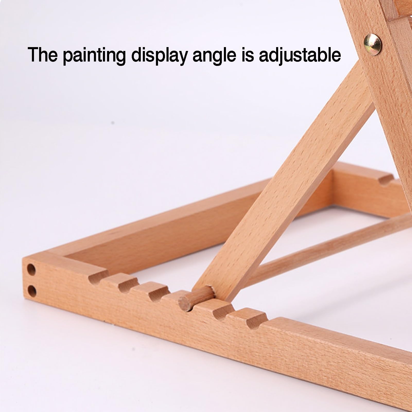 Caballete de mesa para pintar, caballete de madera de haya, ideal para exhibición en lienzo, altura ajustable para pintar y escaparate fácil, perfecto para artistas y principiantes