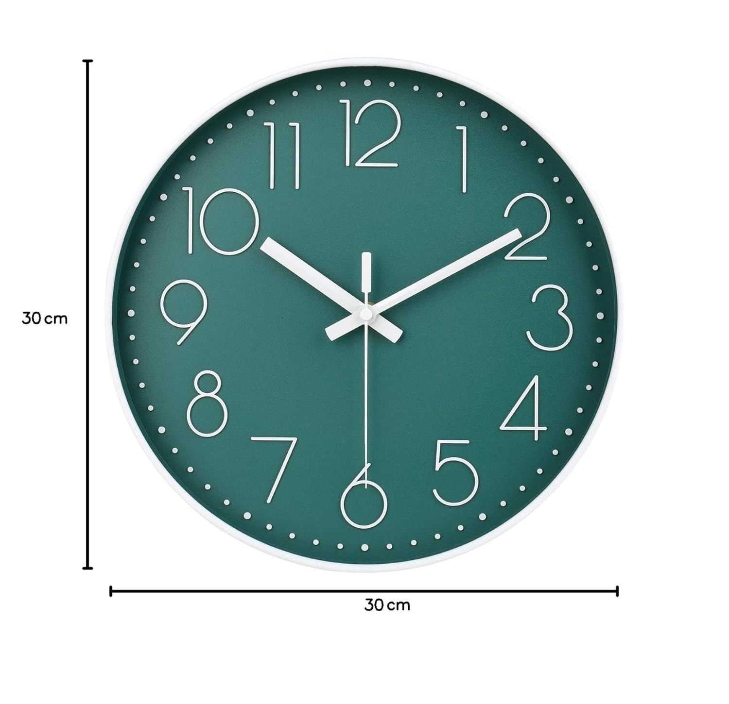 VOLANTIS Teal Silent Wall Clock - No Ticking! -3 VOLANTIS Teal Silent Wall Clock - No Ticking! -3