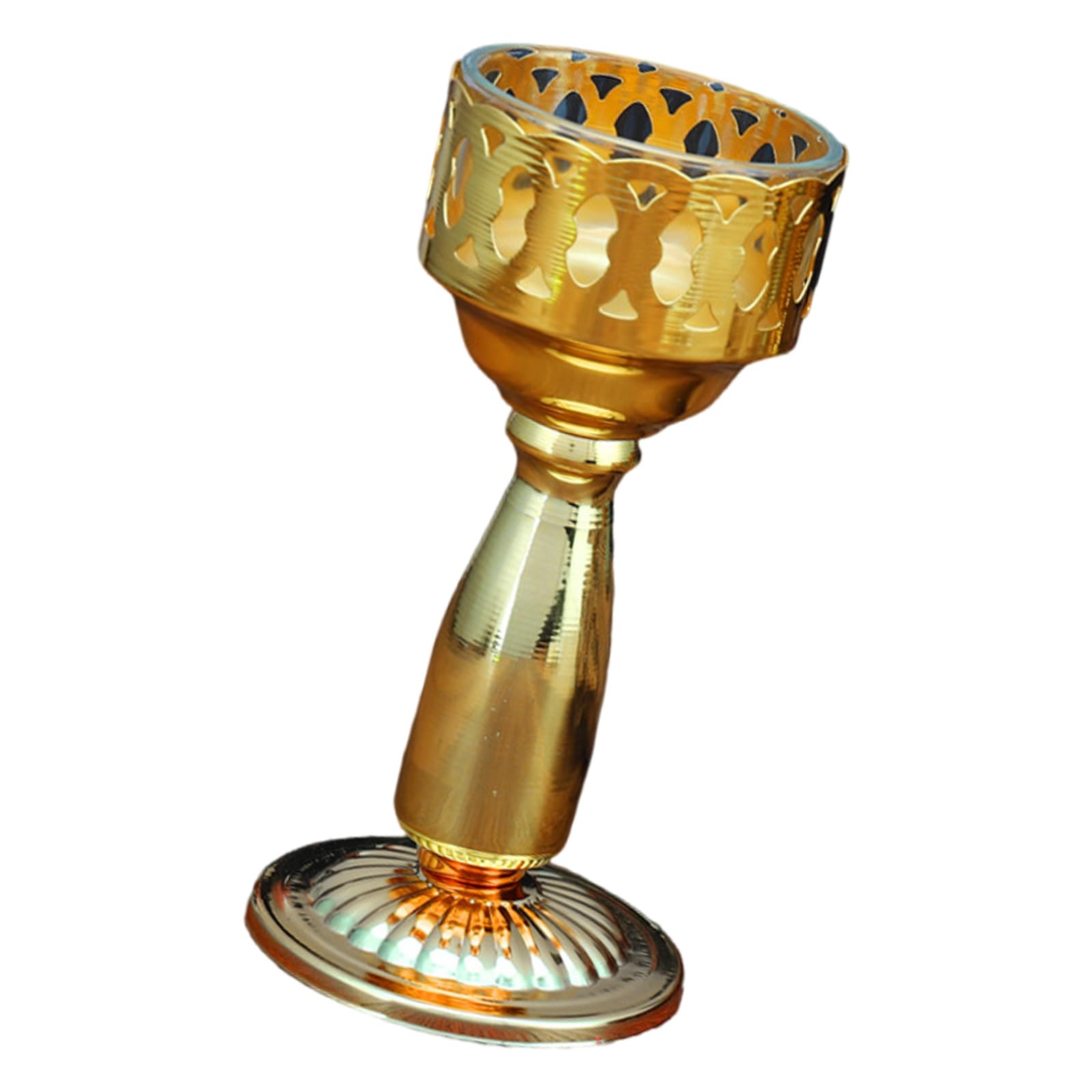 Kalttoy Alloy Stand Candlestick for God of Wealth Offering for Decoration and Spiritual Practices Wealth God Statue