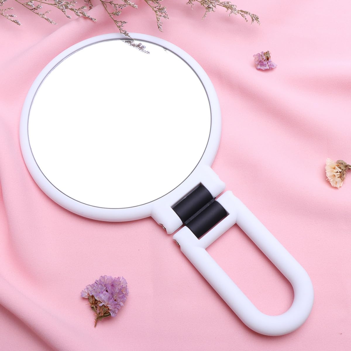 Espejo Cosmético Plegable de Doble Cara para Maquillaje, Portátil Color Claro 10x Aumento, Espejo de Alta Definición Adecuado para Uso Diario y Cuidado Personal