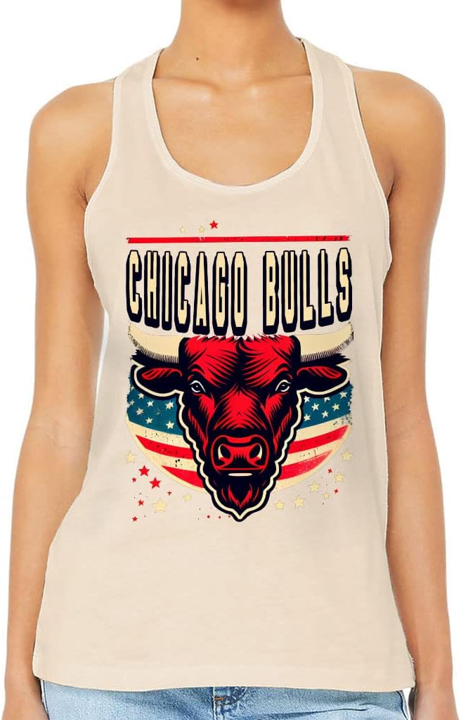 Chicago Design Women's Racerback Tank - Print Tank Top - Graphic Workout Tank