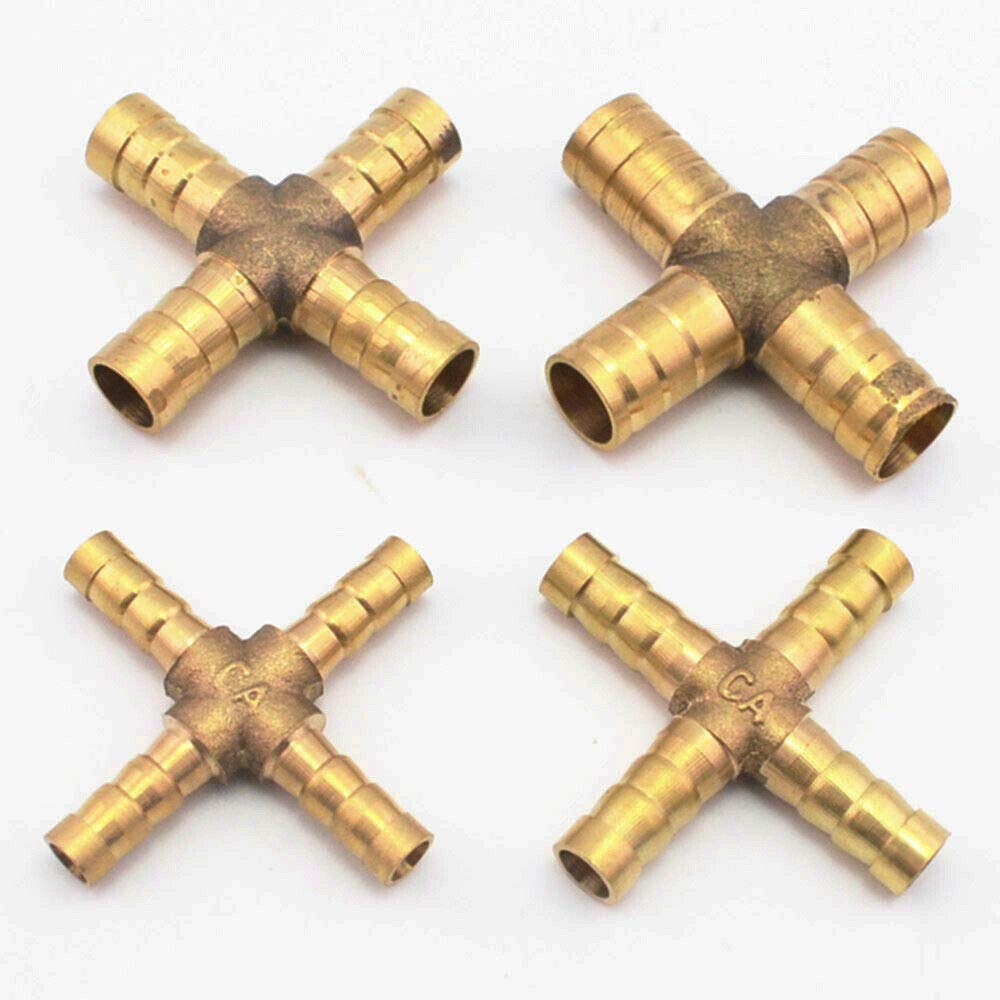 Utensili potenti Ottone Barb Tubo Raccordo T/Y/X Tipo Aria Acqua Carburante Gas Tubo Joiner Connettore Varie Dimensioni (T PEZZO 6MM