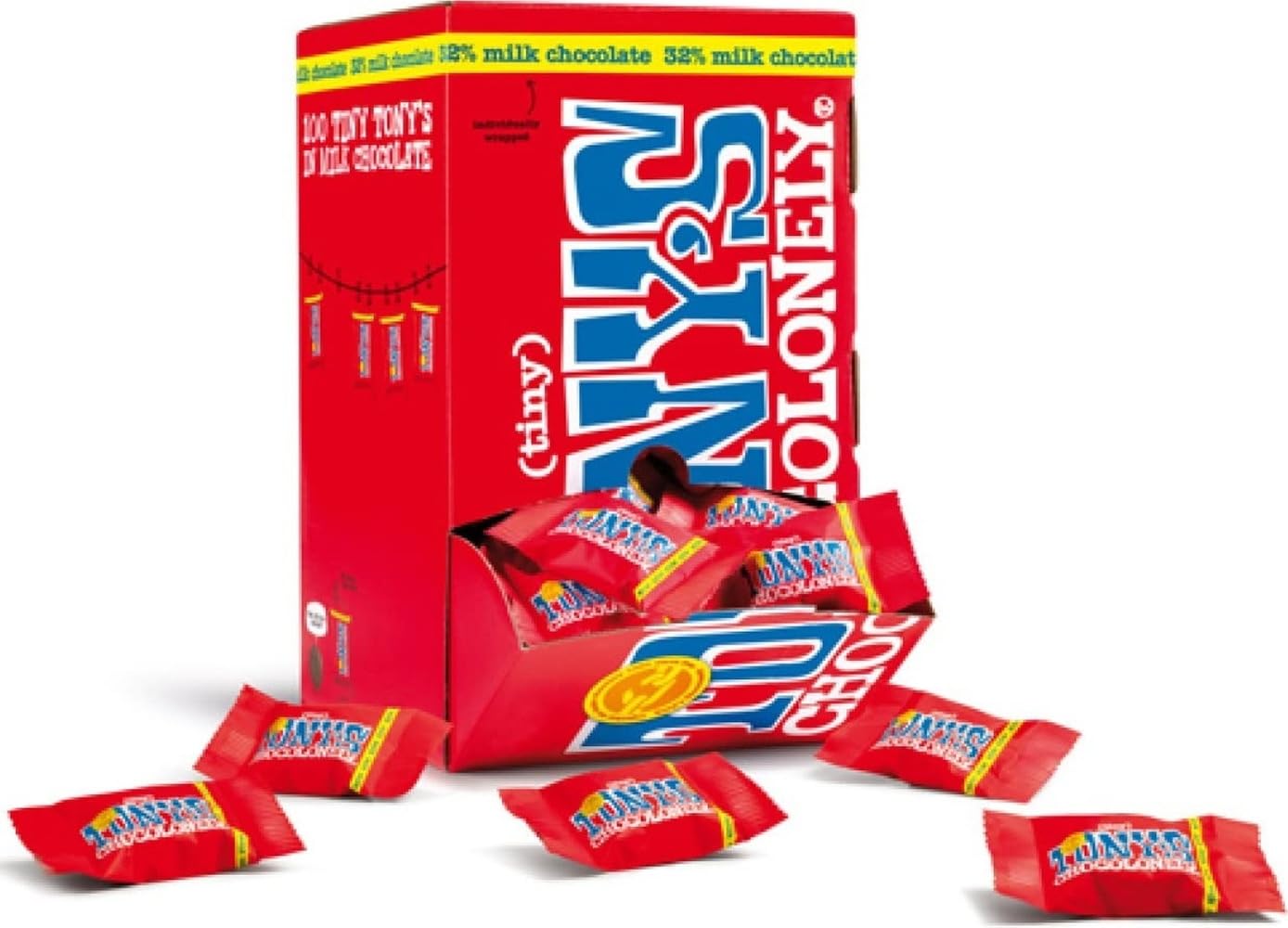 Tony's Chocolonely Tiny Tony's Milk Chocolate Gift Box - 900g Mini Chocolates To Share, Individually Wrapped, Vegetarian, Belgian Fairtrade Chocolate