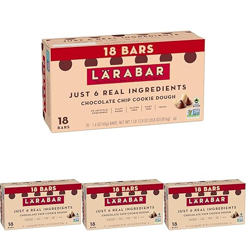 Miniatura 6 de Larabar - Masa de galletas con chispas de chocolate, barras de frutas y nueces sin gluten, 18