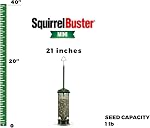 Squirrel Buster Mini Squirrel-Proof Bird Feeder for Wild Birds – 4 Metal Perches, 1 lb Seed Capacity, Chew-Proof Design, Lifetime Care, Garden Green