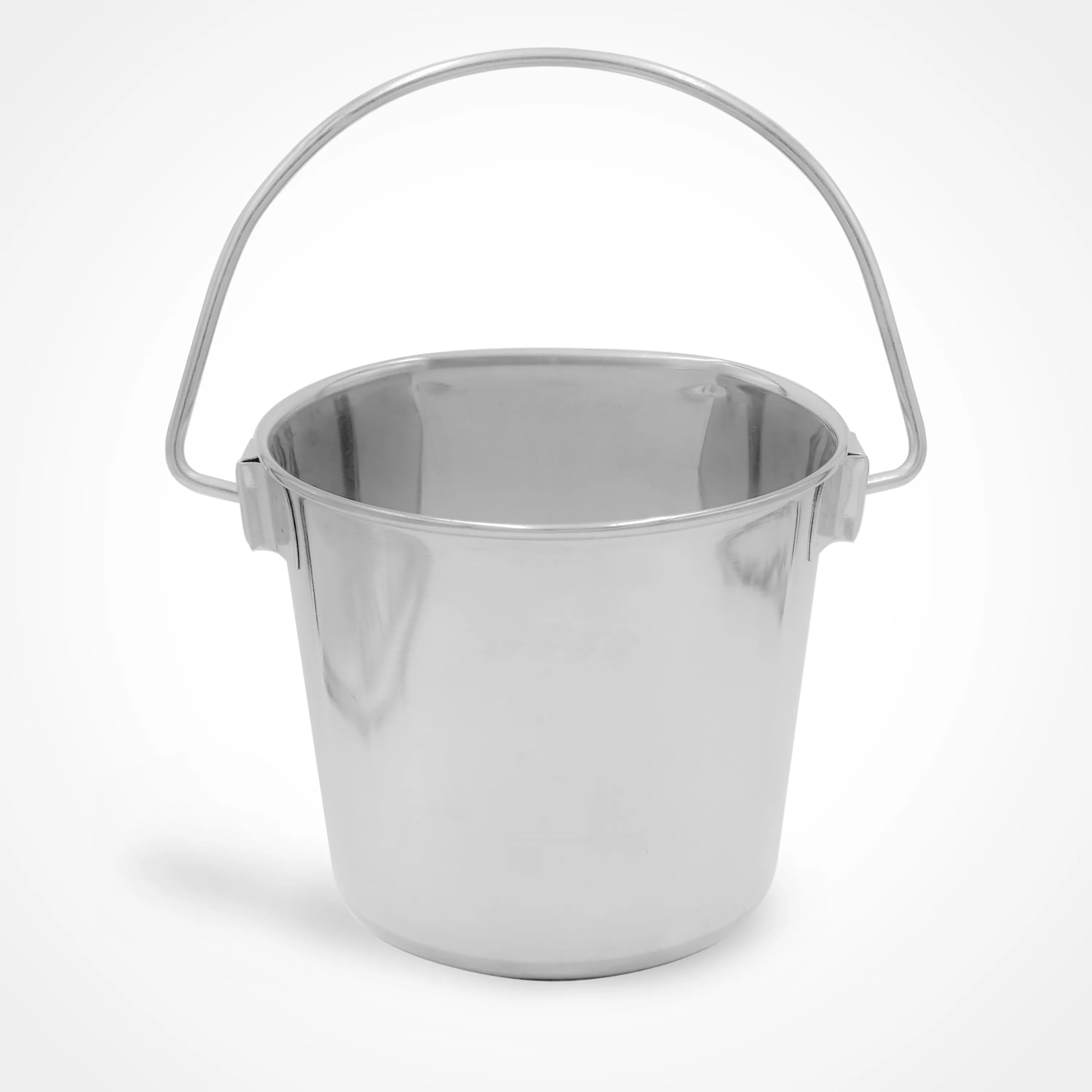 Seau plat en acier inoxydable pour cages de chiens et chats de 9 litres plat Pail-9