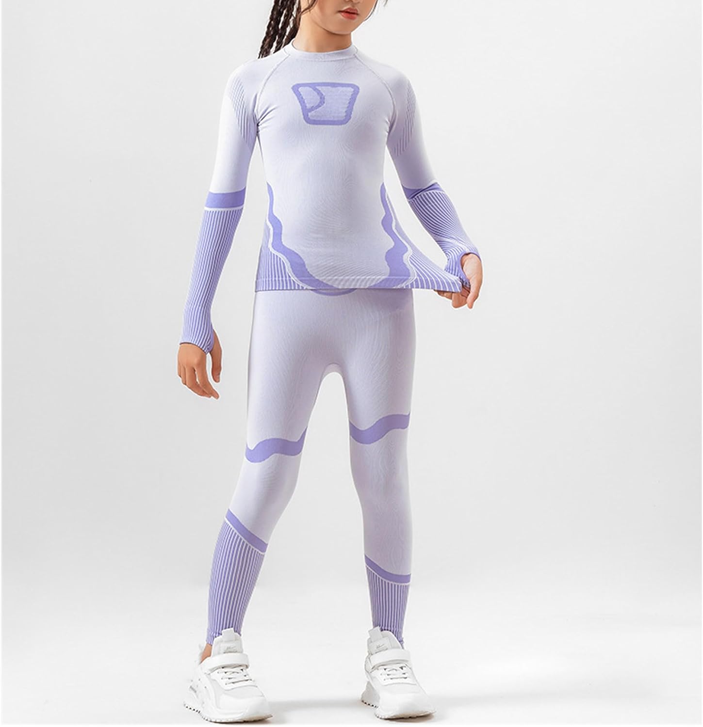 Kids winter thermal underwear ski suit sports physical training clothing long-sleeved