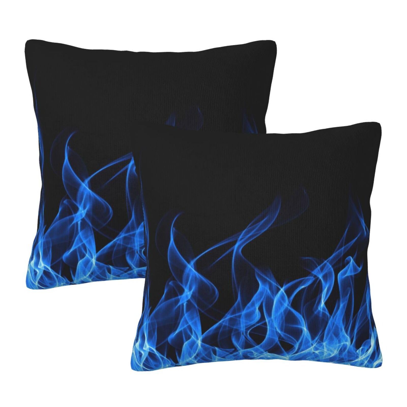 Taies d'oreiller carrées imprimées Blue Flame pour sublimer vos nuits