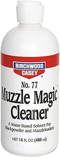 Birchwood Casey Muzzle Magic No.77 Gun Cleaner with Flip Top | Fast-Acting Water-Based Black Powder Solvent for Rust Prevention, 16oz Bottle