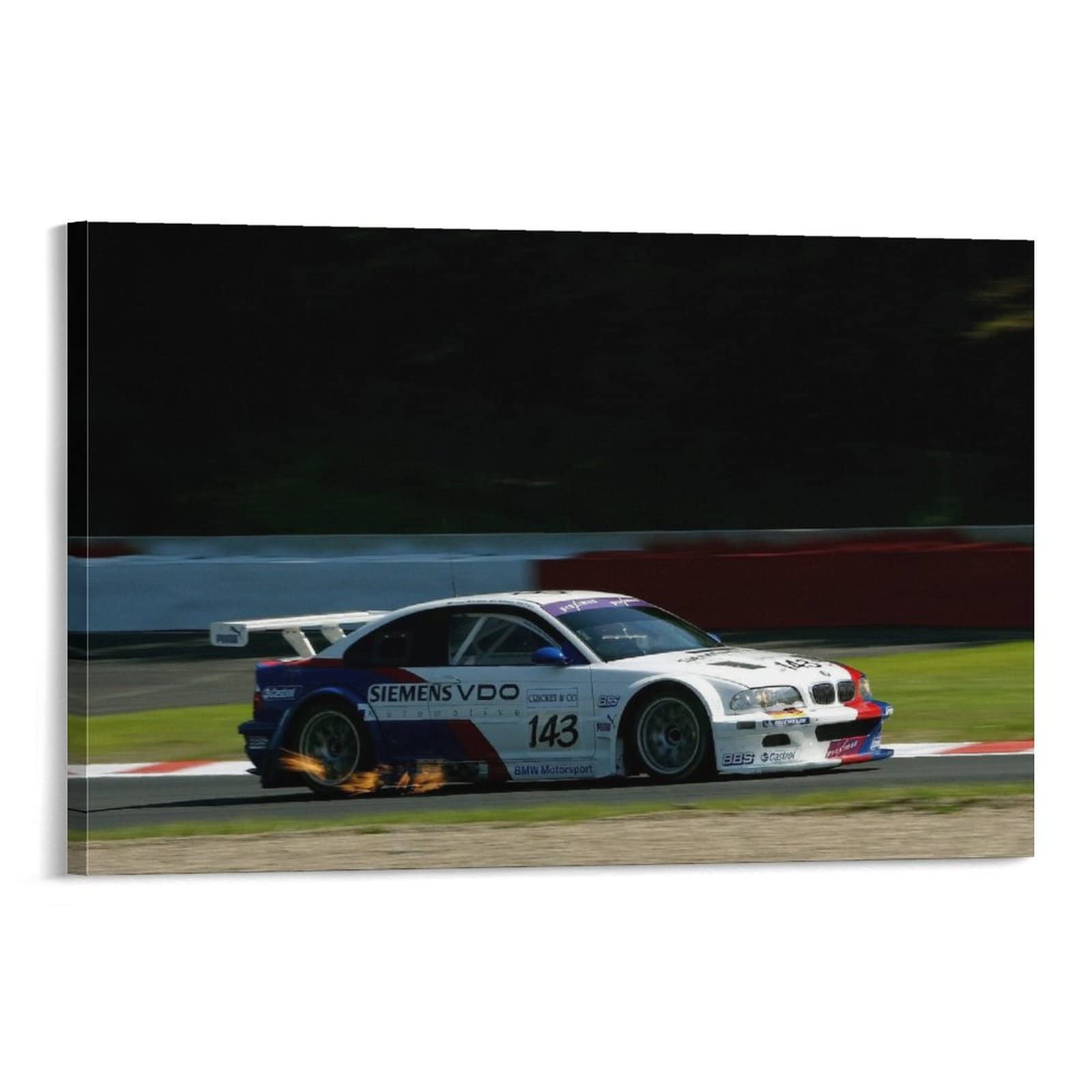 Poster per auto da corsa per BMW M3 GTR E46 Sport Car Supercar Poster Pittura Decorativa Tela Poster da Parete E Art Picture Print Moderna Famiglia Camera Da Letto Decor Poster