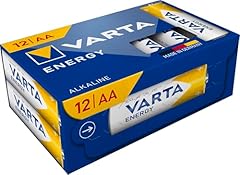 VARTA Pile AA, confezione da 12, Energy, Alcaline, 1,5V, per semplici bisogni di base, imballaggio riciclato al 90%, Made in Germany