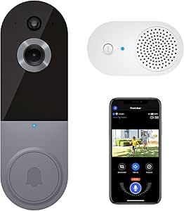 1080P Smart Video Doorbell Camera, Intelligent AI Human Detection, Two-Way Audio, IR Night Vision, 2.4Ghz Wi-Fi Only, Battery Powered, Cloud Storage (Sold Seperately) asin的图片