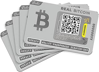Ballet 5-Pack Real Bitcoin - The Easiest Crypto Cold Storage Card - Cryptocurrency Hardware Wallet with Secure Multicurrency and NFT Support