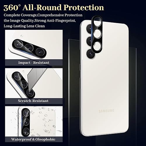 Miniatura 6 de Paquete de 2+2 protectores de pantalla para Galaxy S23 Plus y protector de lente de cámara, desbloqueo ultrasónico de huellas dactilares, sensible