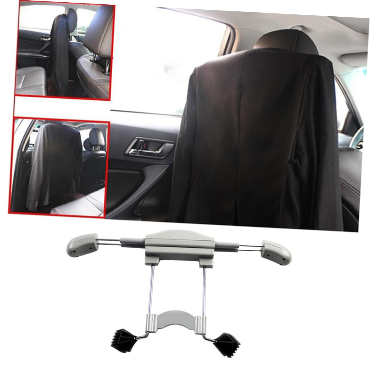 STOBAZA Car Seat Hanger Car Clothes Rack for Coats Suits and Shirts Easy Installation No Tools Required Keeps Clothes Wrinkle and Organized