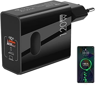 carregamento rápido para desktop,Carregador Telefone Carregamento Rápido 120W Carregador GaN Portas Duplas Estação Carregamento USB - Carregador celular estação Enjovdery