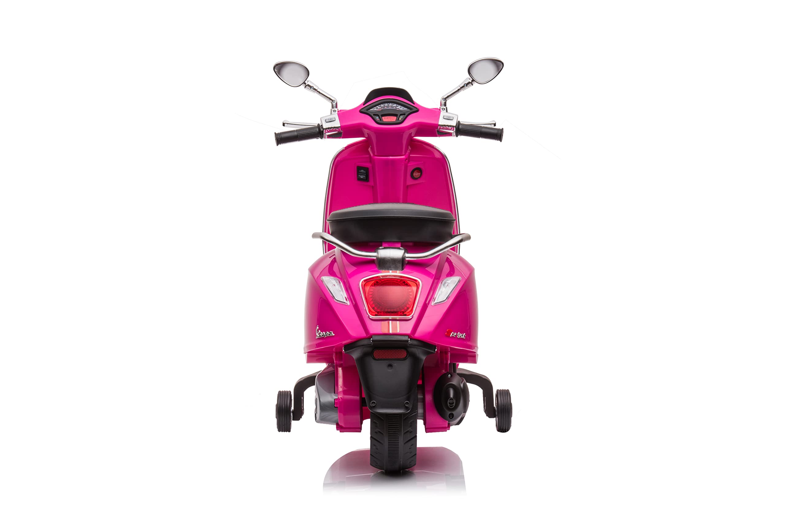 FINOOS Moto Scooter électrique Enfants Vespa Sprint 6V Licence Piaggio avec Musique (Rose)
