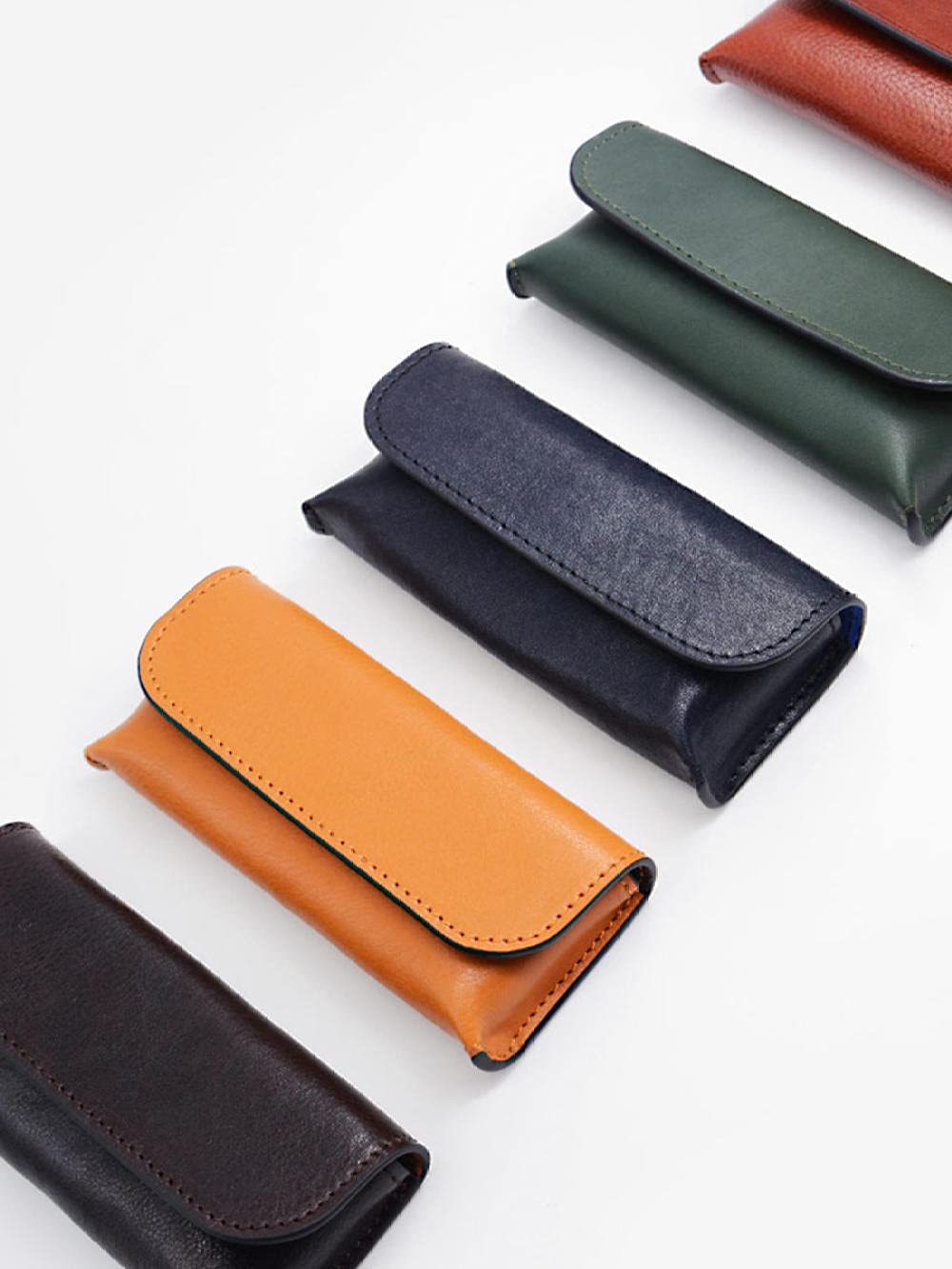 Brillenetui Sonnenbrillen Etui Glasses Case Sunglasses Case Ledergläser Fall, Tragbare Frauen, Rindsleder, Sonnenbrille, Aufbewahrungsbox, Brille Tasche Für Männer-Wachs