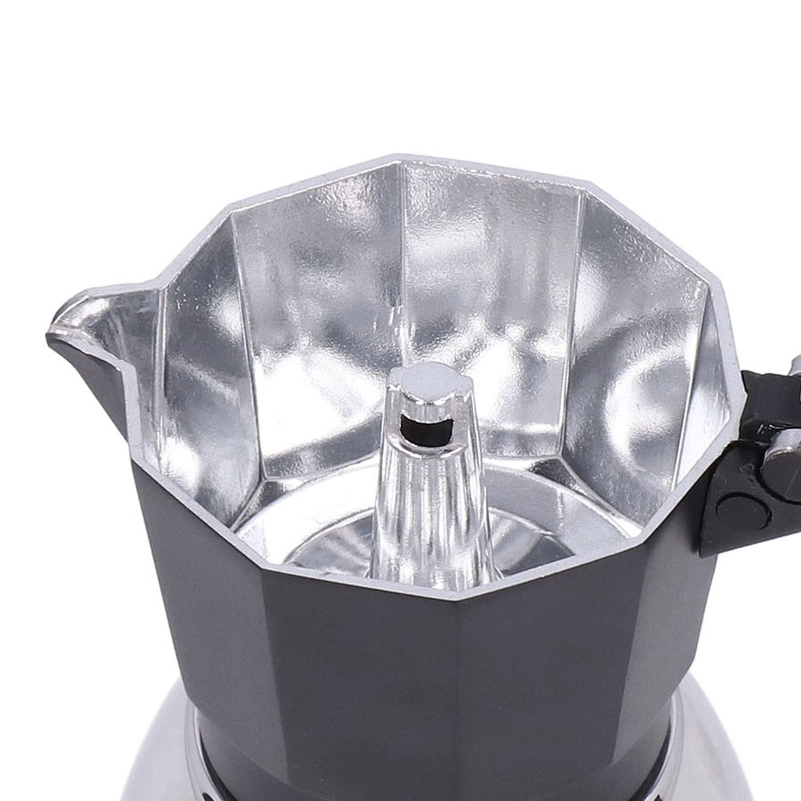 Caffettiera Funzionamento Facile della caffettiera a Mano Ampiamente Usato in Alluminio Acciaio Inossidabile Dimensioni compatte(200ML)