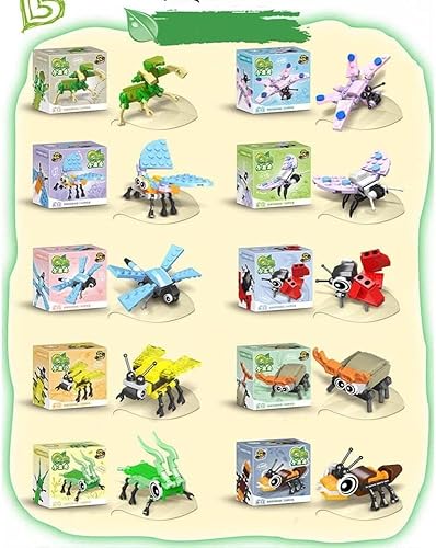 Miniatura 6 de Recuerdos de fiesta para niños, 20 piezas de bloques de construcción de animales marinos y océanos, juegos de ladrillos de construcción de animales