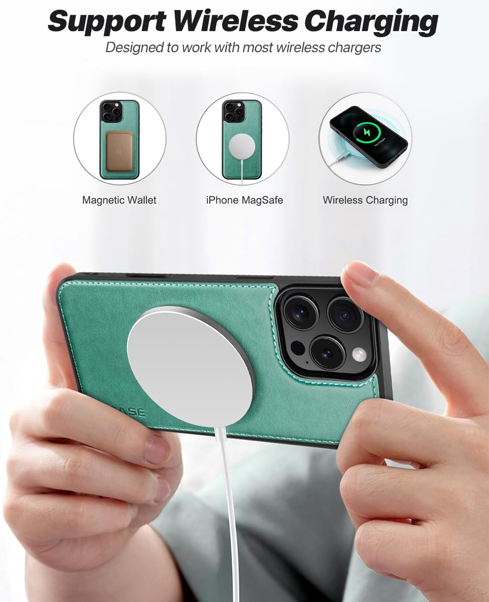 OCASE for iPhone 16 Pro Max Case, Detachable 2 in 1 PU Leather Wallet Case with RFID Blocking, Wireless Charging - Image 4