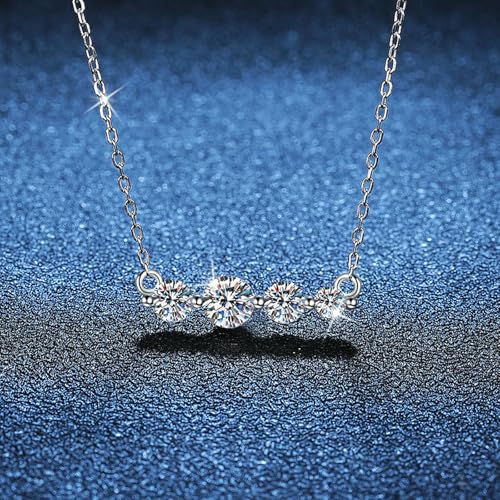 Gargantilla de plata de ley con diamantes para mujer estilo coreano 3