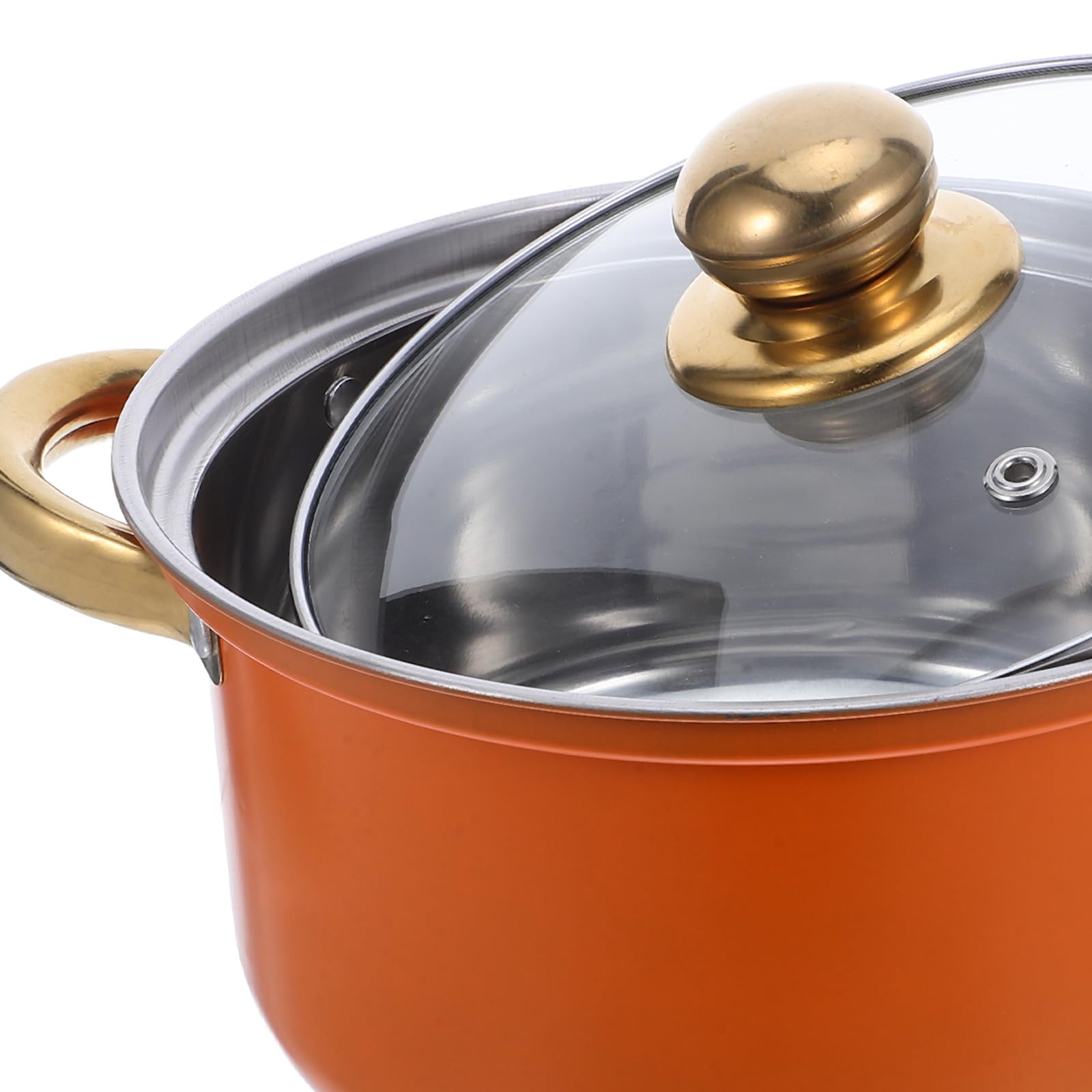 5 set di pentole da cucina: pentole e padelle in acciaio inossidabile, pentola con casseruola e pentola con coperchi in vetro per la maggior parte dei fornelli.