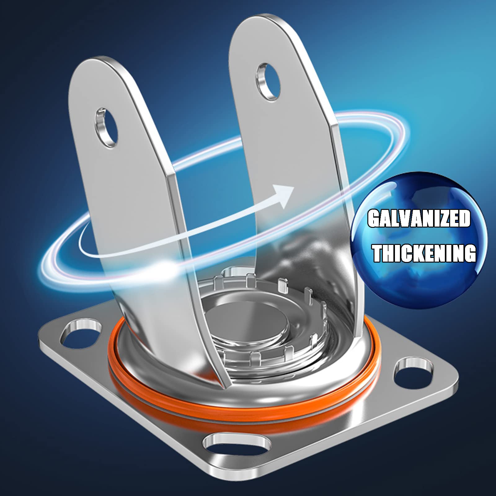 per carichi Pesanti 3in Industriale Ruote girevoli Set da 4 con Freno di bloccaggio – Nessun Rumore Ruote per Carrelli Mobili Attrezzature & Carrello - Impeto Soluzioni