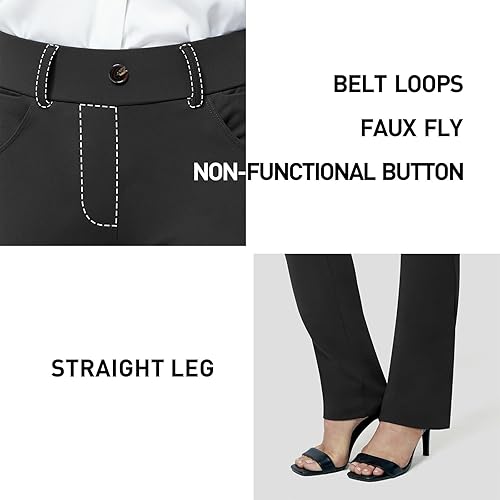 Miniatura 5 de M MOTEEPI Yoga Dress Pants for Women 31''29''33'' High Waisted Pull on Work Pants Business Slacks