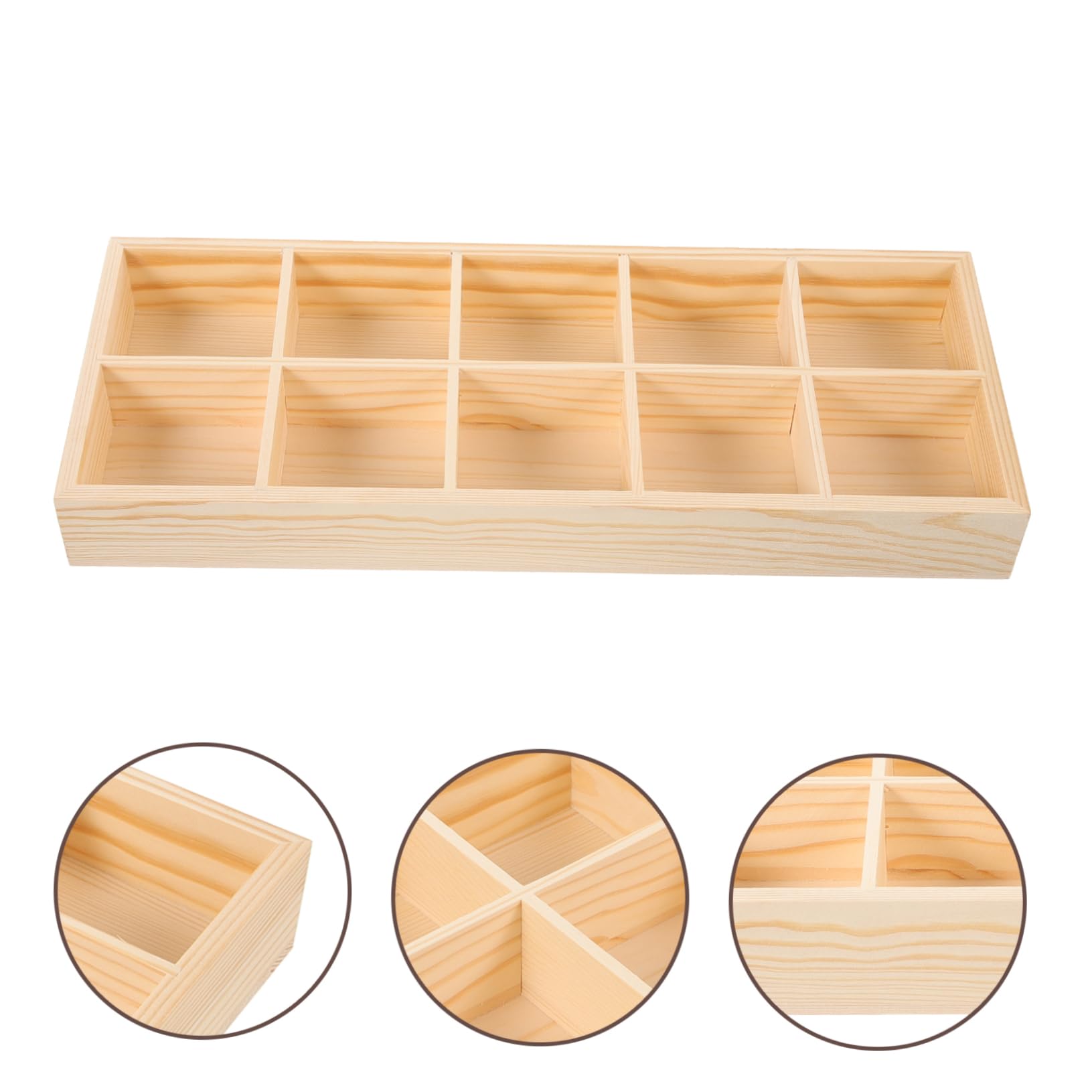 HOLIDYOYO Wood Tea Bag Organizer for Counter Teabags Organizer Tea Bag Holder Tea Bag Storage Organizer