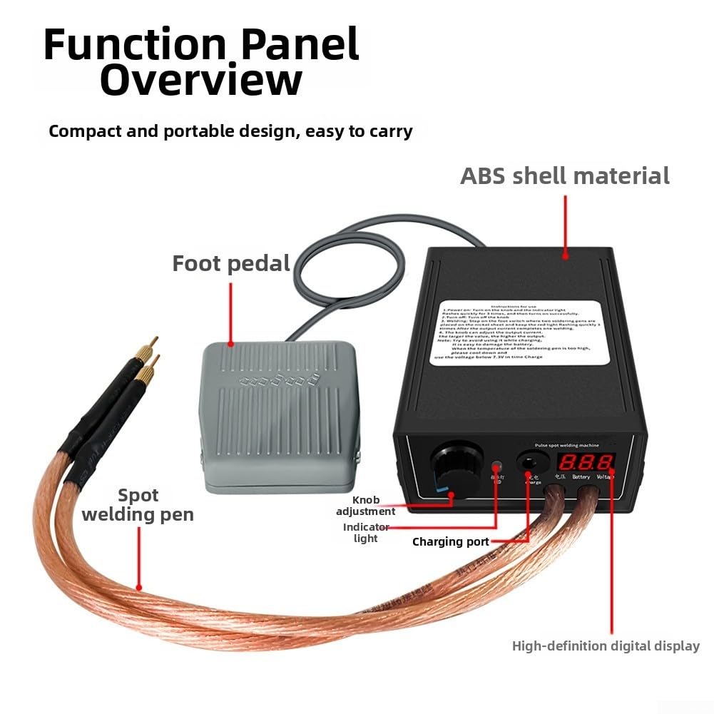 Saldatrice per portatile 800A 9 Livelli Potenza LCD Saldatrice(EU)