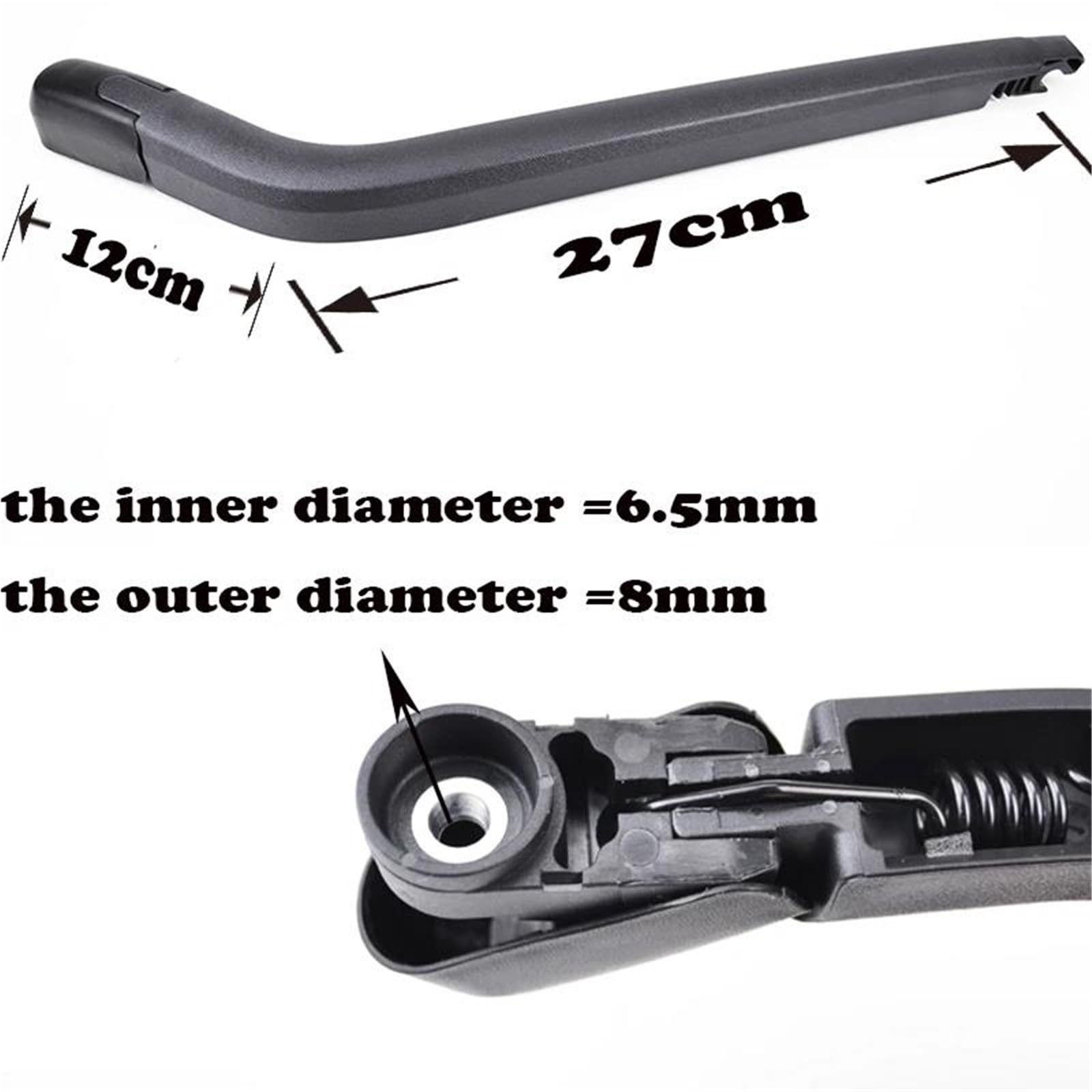 WILSEM Kit Set Braccio E Spazzola Tergicristallo Posteriore da 14" per T&oyota per Corolla Wagon Station Wagon 2002-2007 Tergicristallo