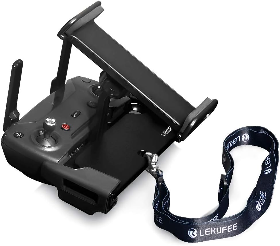 Lekufee Lightweight Aluminum-Alloy Foldable Tablet Stand Holder Extender with Lanyard for DJI Mavic Mini/Mavic 2 Pro/Mavic 2 Zoom/DJI Mavic Pro/Mavic Air/Dji Spark Remote Controller Device