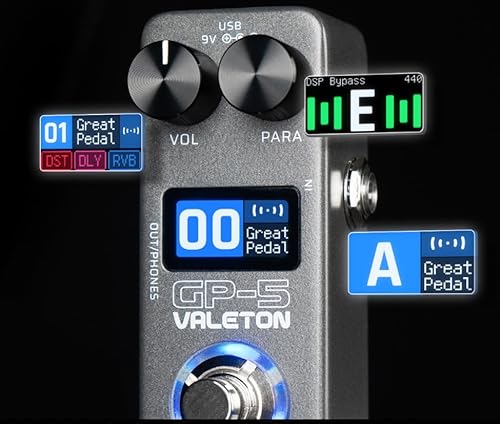 Valeton GP-5 - Superkompakter Multieffektprozessor/SnapTone & IR-Loader, 2-in/2-out USB Audio